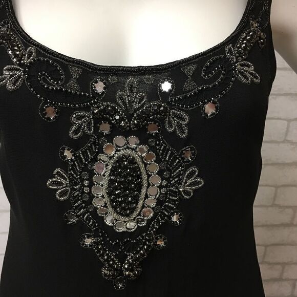 NWOT Yoana Baraschi black beaded tank - 4 - Picture 4 of 10